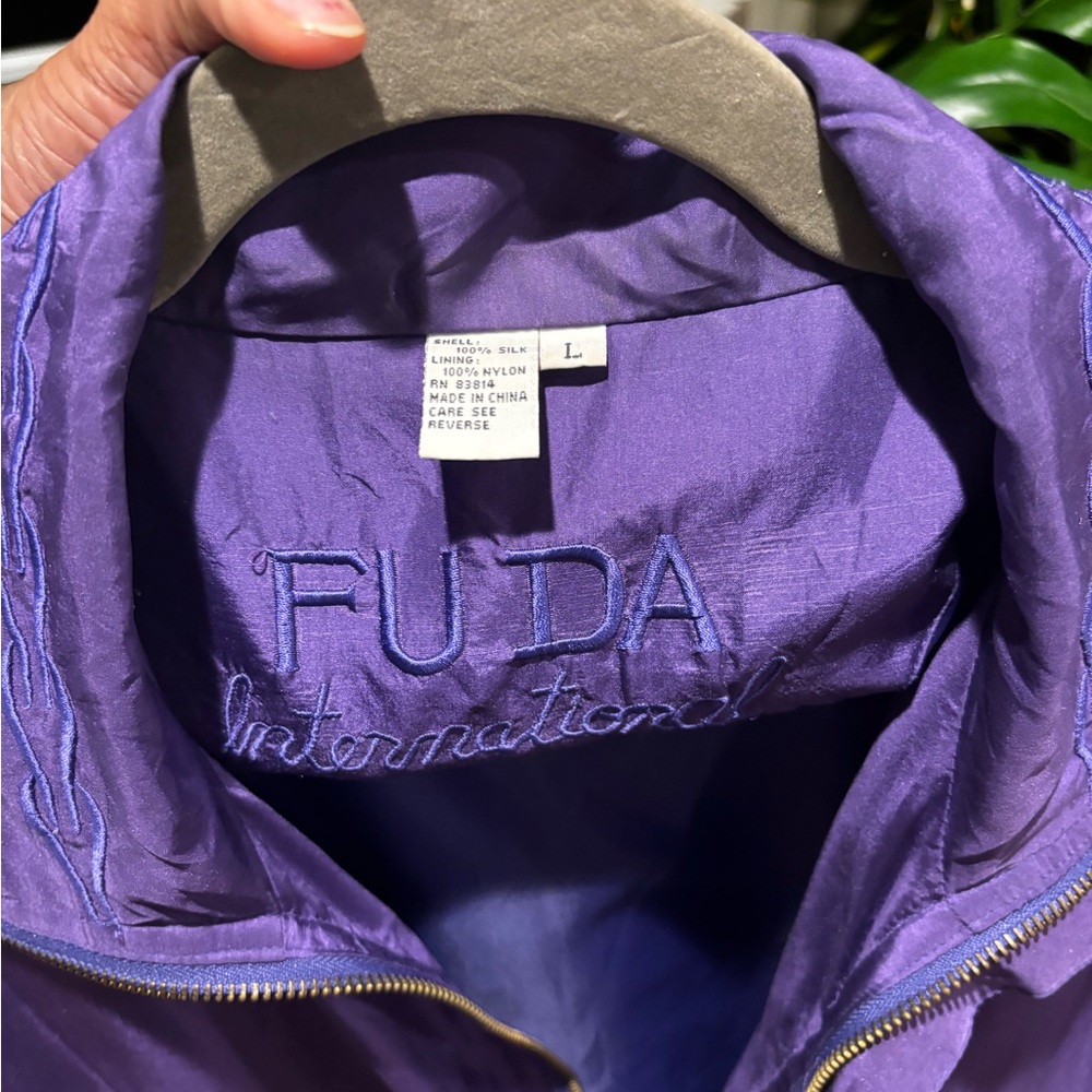 FUDA Silk Vintage Purple Women's Jacket - Picture 3 of 4
